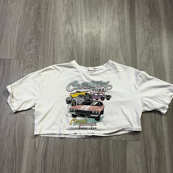 car crop top custom speed classic garage 1986 style crop top - Picture 1 of 4